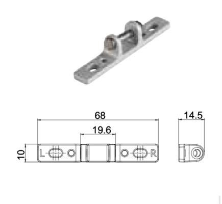 STAFFA FINESTRA SPORGERE L20 INSERT - GRIGIO
