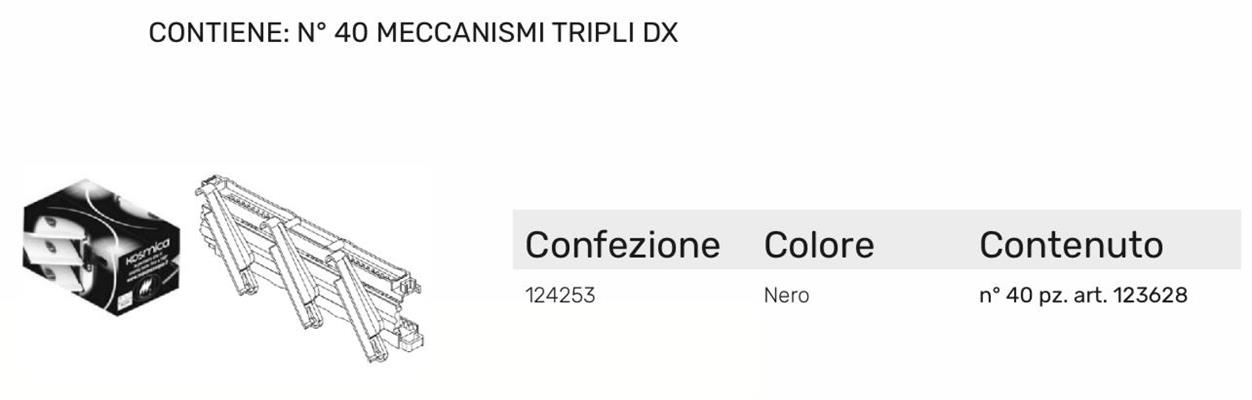 KOSMICA OVALINA INFILARE MECCANISMI TRIPLI DX CF DA 40pz