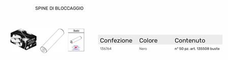 KOSMICA OVALINA INFILARE SPINA DI BLOCCAGGIO 50 PZ