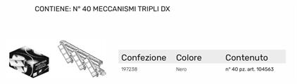 KOSMICA OVALINA MECCANISMI TRIPLI DX CF DA 40pz