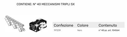 KOSMICA OVALINA MECCANISMI TRIPLI SX CF DA 40pz