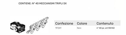KOSMICA SEK MECCANISMI TRIPLI SX CF DA 40pz