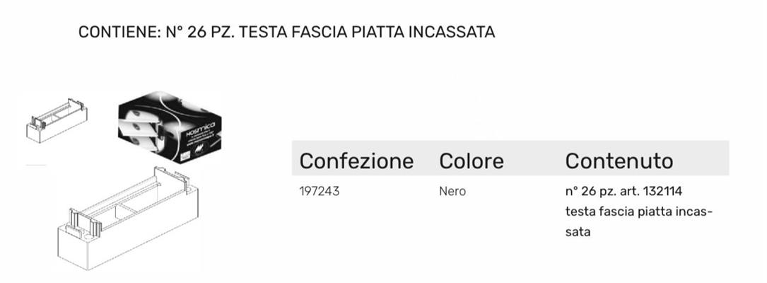 KOSMICA OVALINA INFILARE/SEK TESTA FASCIA PIATTA INCASSATA