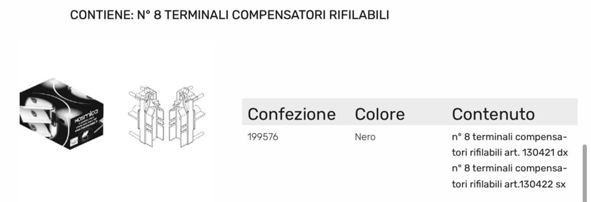 KOSMICA OVALINA COMPENSATORI TERMINALI 8pzDX+8pzSX
