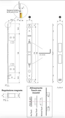 FRONTALE TOUCH F.18x196 CROMATO OPACO                   (10)