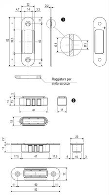 INCONTRO EASY-MATIC BATTENTE BRONZATO VERNICIATO        (50)