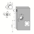 KIT K SCIVOLA TRE ROSETTE QUADRE CROMATO SATINATO        (1)