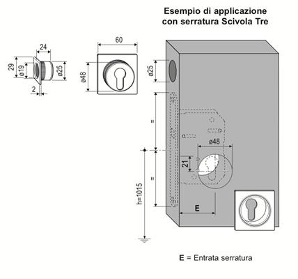 KIT K SCIVOLA TRE ROSETTE QUADRE F. CIL. CROMATO SAT.    (1)