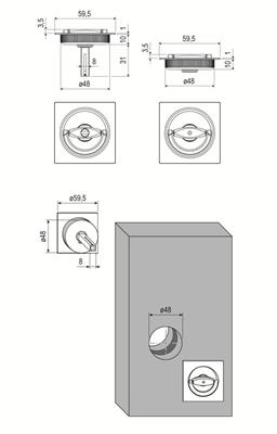KIT MANIGLIETTE DUETTO ATTIVO/PASSIVO CROMATO SATINATO   (1)