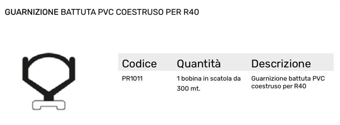 GUARNIZIONE BATTUTA R40/50 GOLD PVC COESTRUSO