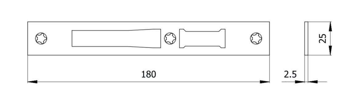 CONTROPIASTRA INOX                                      (50)