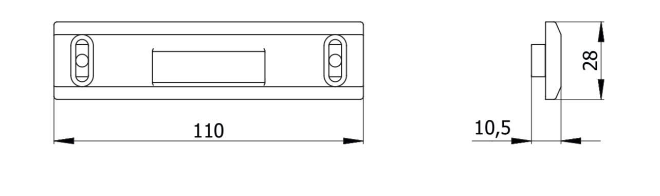 CONTROPIASTRA NYLON REGOLABILE PER FASCE S.E. R40       (10)