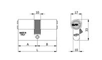 CILINDRO SAGOMATO L.70 (30+40) 3 CHIAVI [#]             (10)