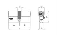 CILINDRO SAGOMATO L.100 (40+60) FRIZIONATO[#]            (5)