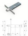 SERRATURA STRETTA F.16 E80 SCR/2MAND.+ CILINDRO 27+27mm (20)