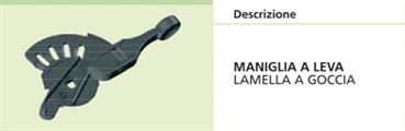 MANIGLIETTA A LEVA PER MECCANISMO LUXOR LAMELLA UN
