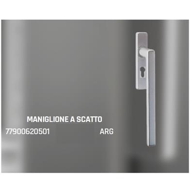 DOPPIO MANIGLIONE SCATTO PLACCA RETT. FORO YALE ARGENTO F1
